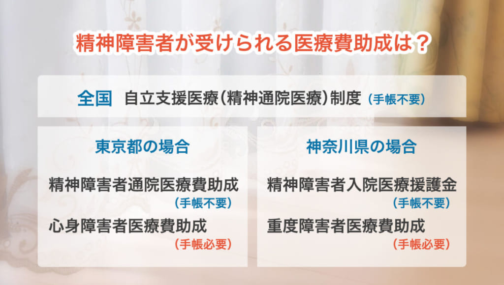精神障害者手帳と医療費助成、東京都・神奈川県の支援制度 | 障がい者