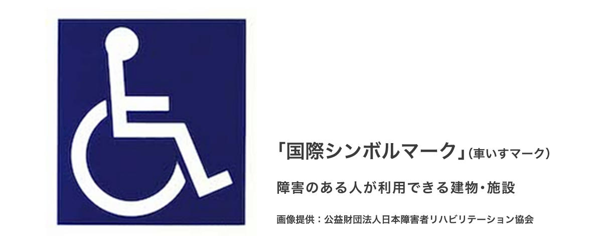 国際シンボルマークの画像と説明の図。詳しくは、以下本文。